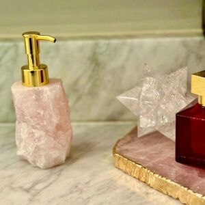 ✨ BEAUTIFUL Rose Quartz Soap Dispenser ✨